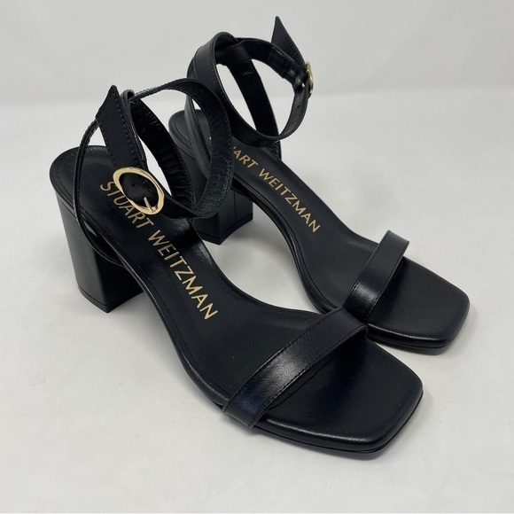 Stuart Weitzman Nearlybare Ankle Strap Leather Sandals - NWT - Picture 8 of 15